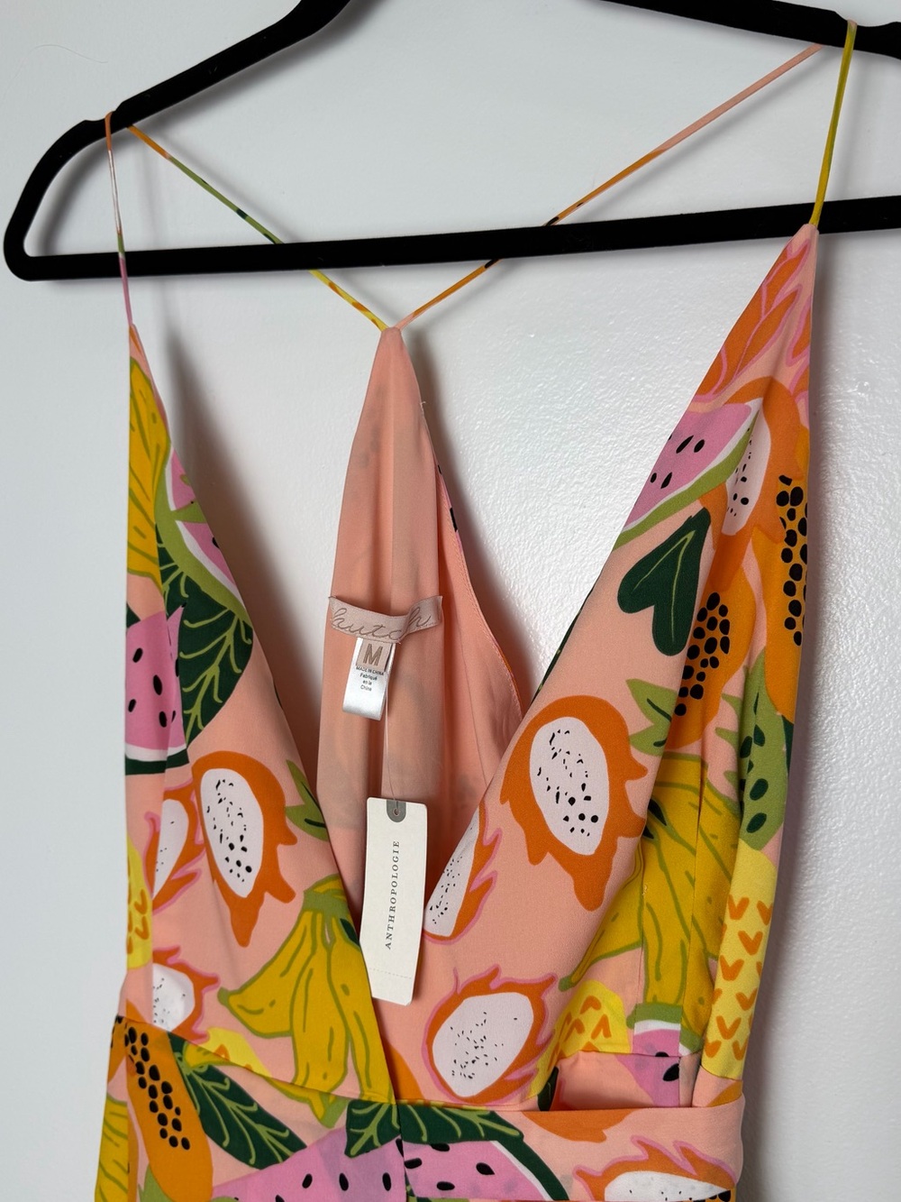Anthropologie Hutch Tropical Fruit Print Wrap Maxi Dress M NWT - Picture 5 of 13